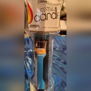 Vintage Libbey 70's crystal candle. Just water and oil. Comes with wicks.